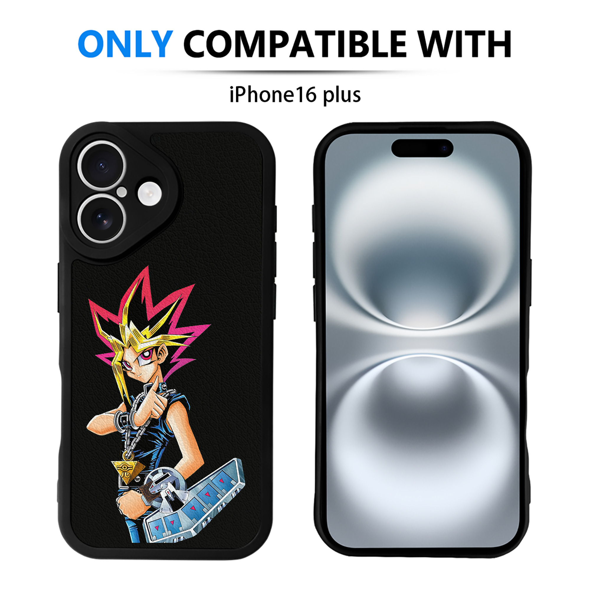 遊☆戯☆王 Yu-Gi-Oh! 【iPhone 16シリーズ対応】シリコンスマホケース（レザー調） 材質：シリコン